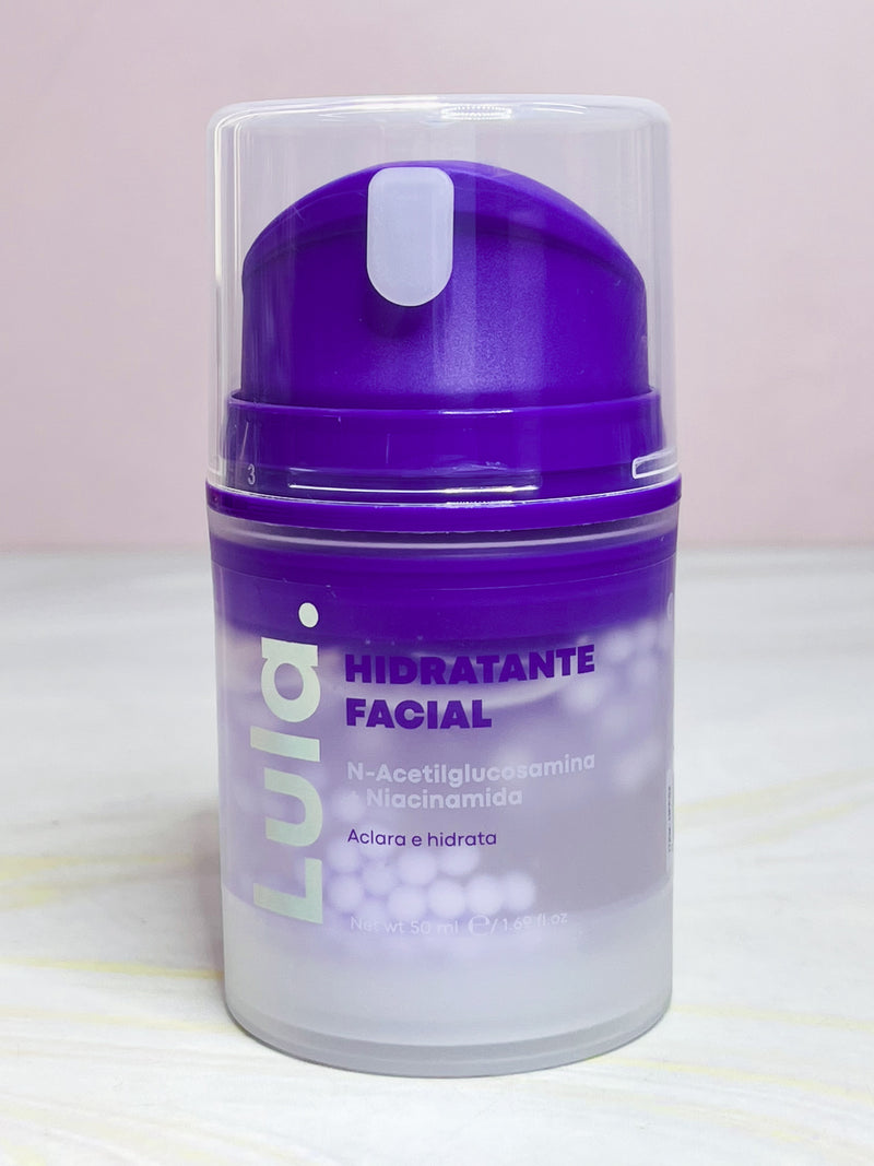 Hidratante facial con perlas purpura