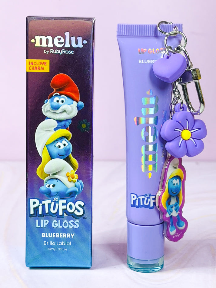 Lip gloss colapsible pitufos