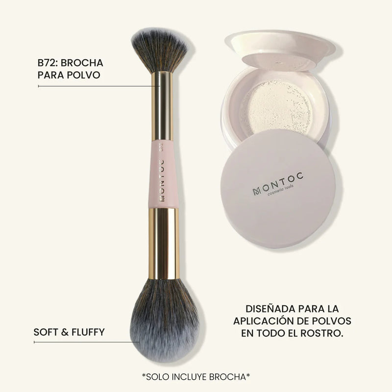 Brocha doble para polvo