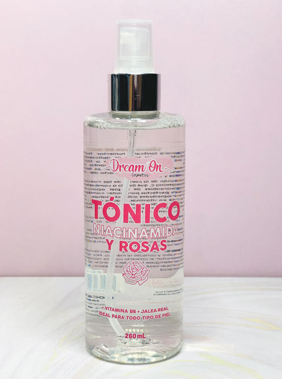 Tónico niacinamida y rosas grande 260 ml cosmetics