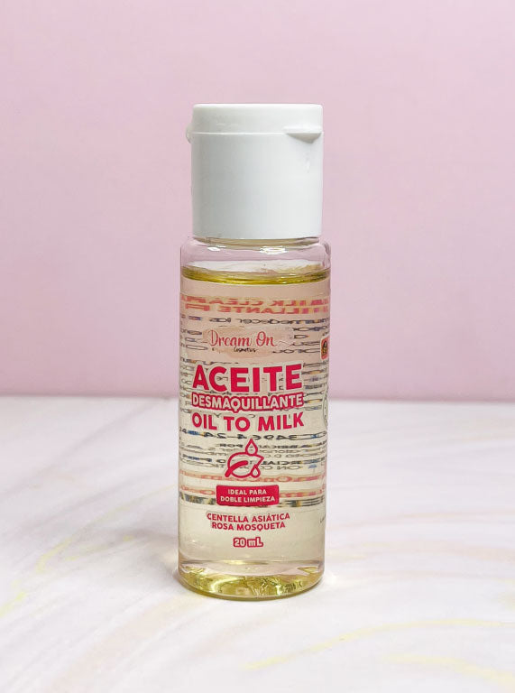 Mini aceite desmaquillante doble limpieza oil to milk 20 ml cosmetics