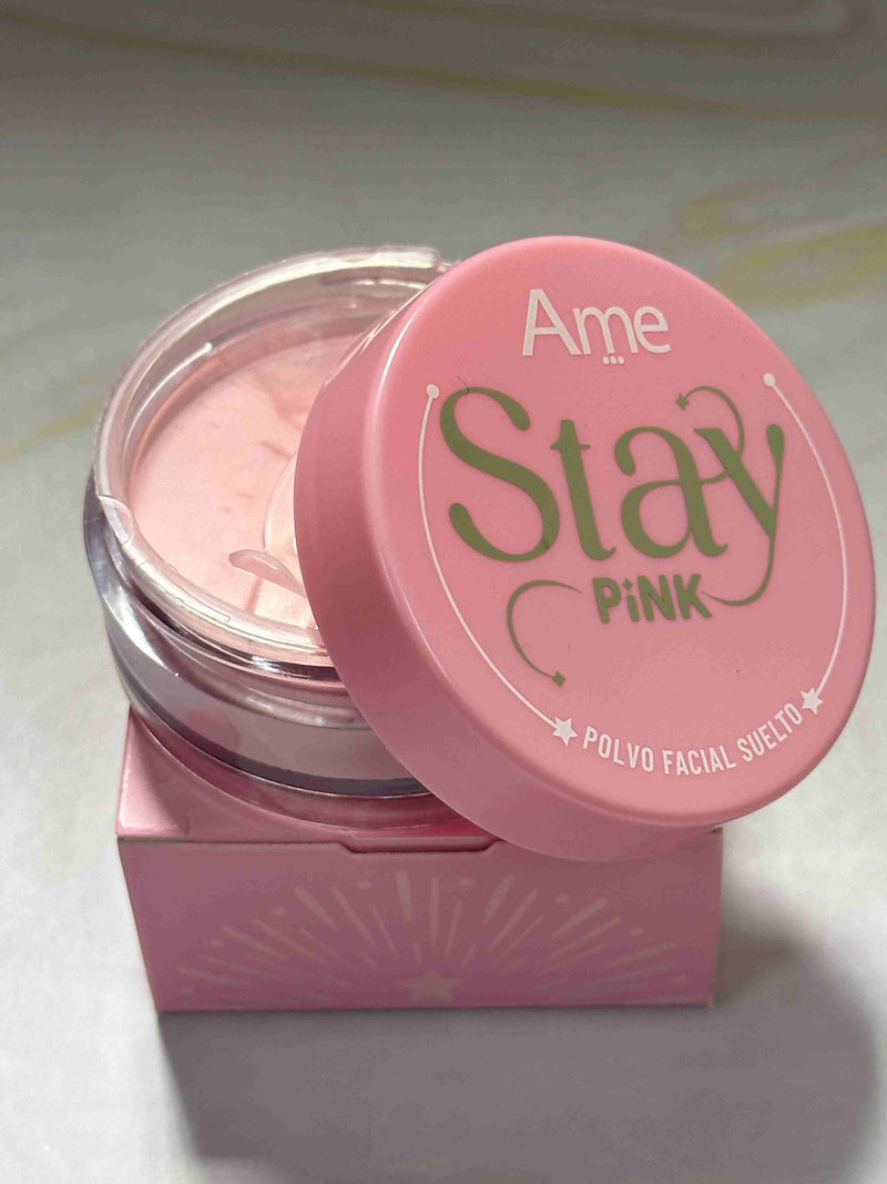 Polvo suelto rosado stay pink