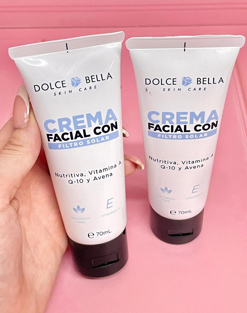 Crema facial con filtro solar